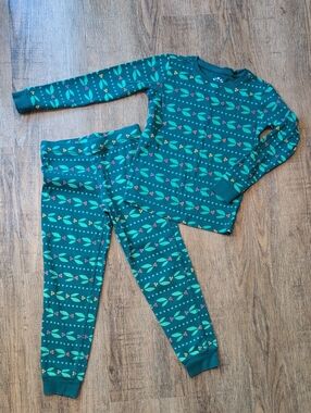 Primary Green Blue Kids Pajama Set